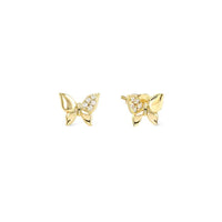 Petit Sparkle 18kt Gold Butterfly Earrings in Silver with CZ