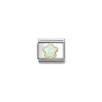 Classic Gold White Opal Stone Flowers & Nature Charms