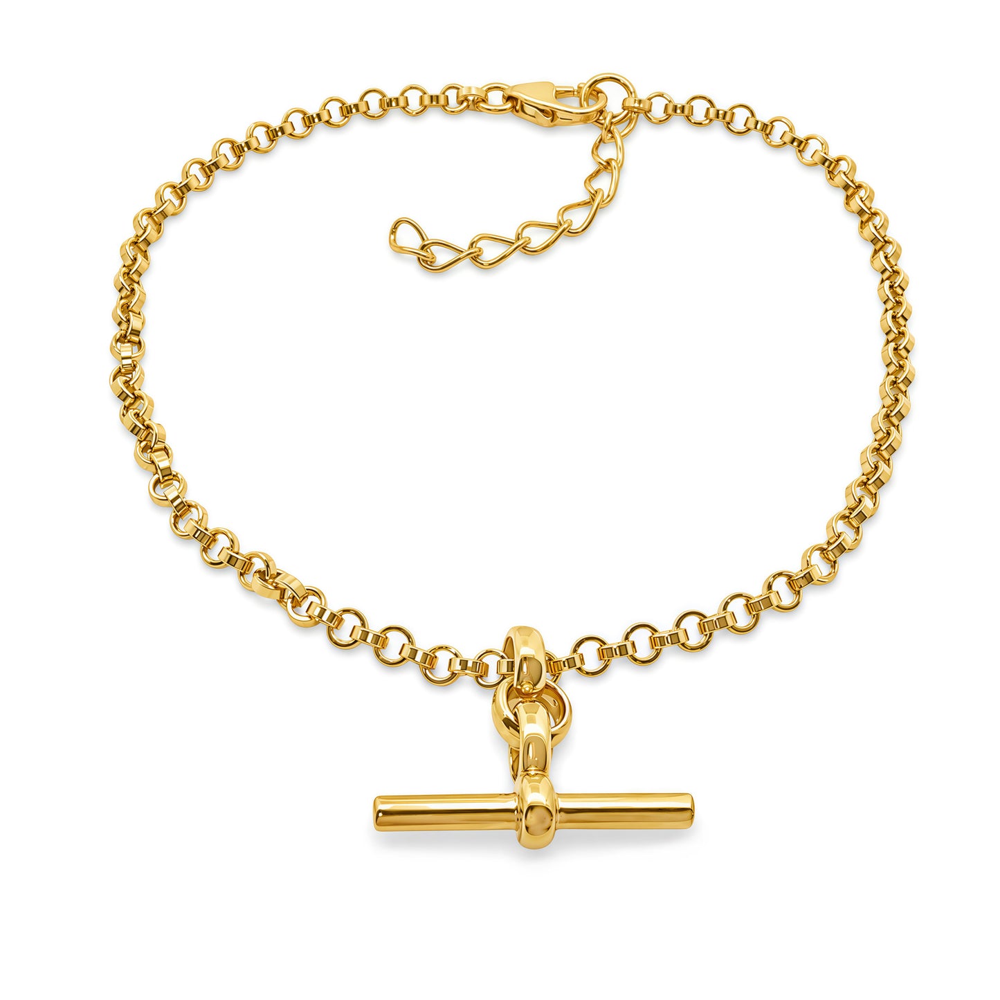 Gold Plated Chunky T-Bar Chain Bracelet