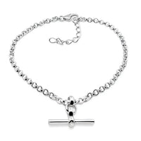 Silver Chunky T-Bar Chain Bracelet