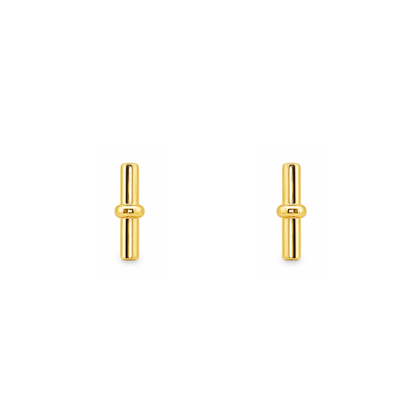 Gold Plated Bar Stud Earrings