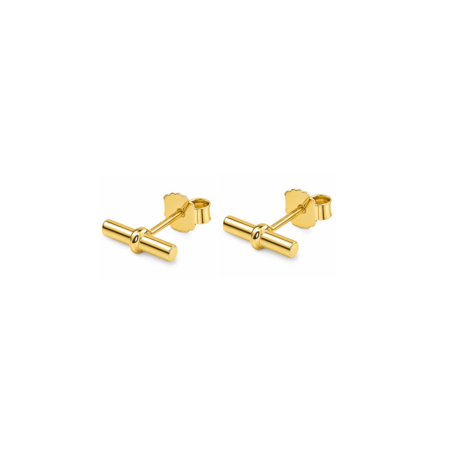 Gold Plated Bar Stud Earrings