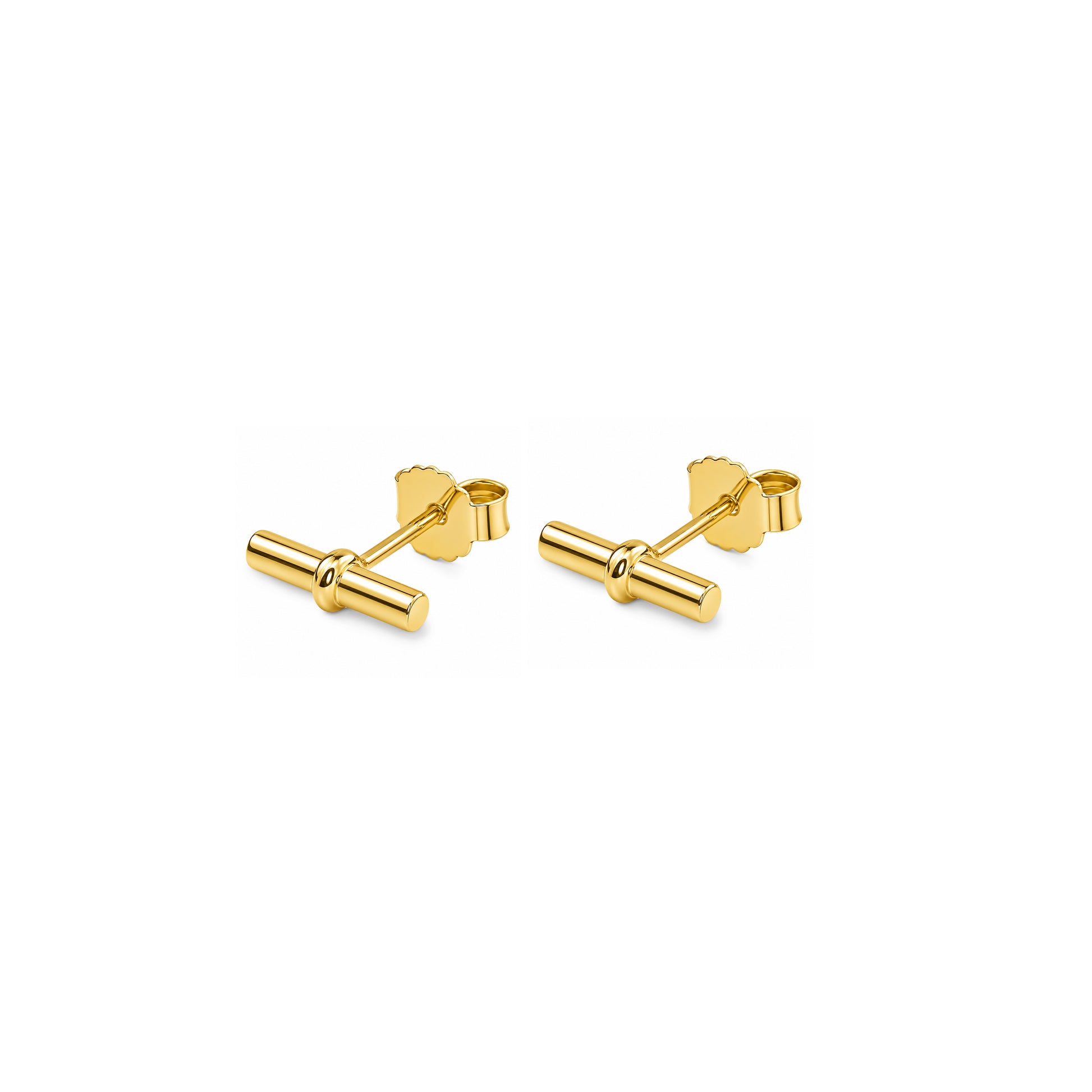 Grace & Co Gold Plated Bar Stud Earrings
