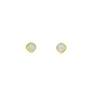 Gold Plated and Mother of Pearl June Birthstone Stud Earrings