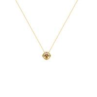 Gold Plated and Champagne CZ November Pendant Necklace