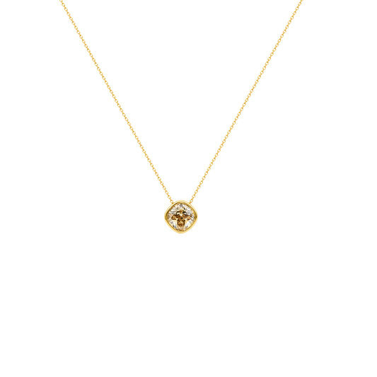 Gold Plated and Champagne CZ November Birthstone Necklace