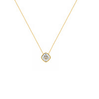 Gold Plated and Clear CZ April Pendant Necklace