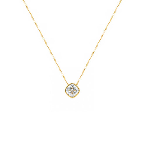 Gold Plated and Clear CZ April Birthstone Necklace