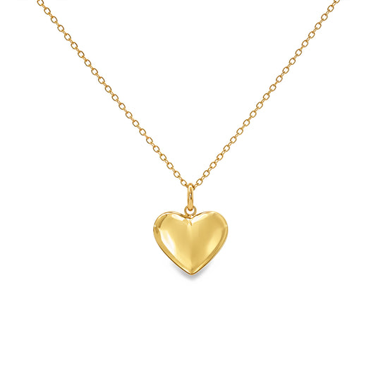 Gold Plated Engravable Love Heart Pendant Necklace