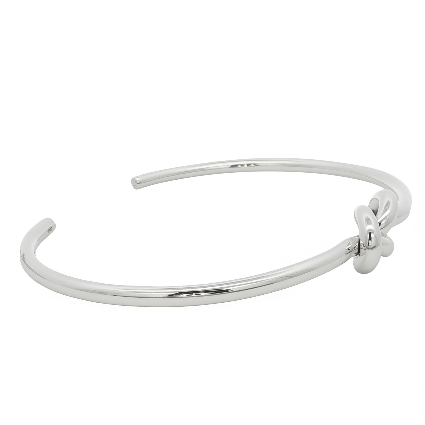 Solid Silver Open Infinty Knot Bangle