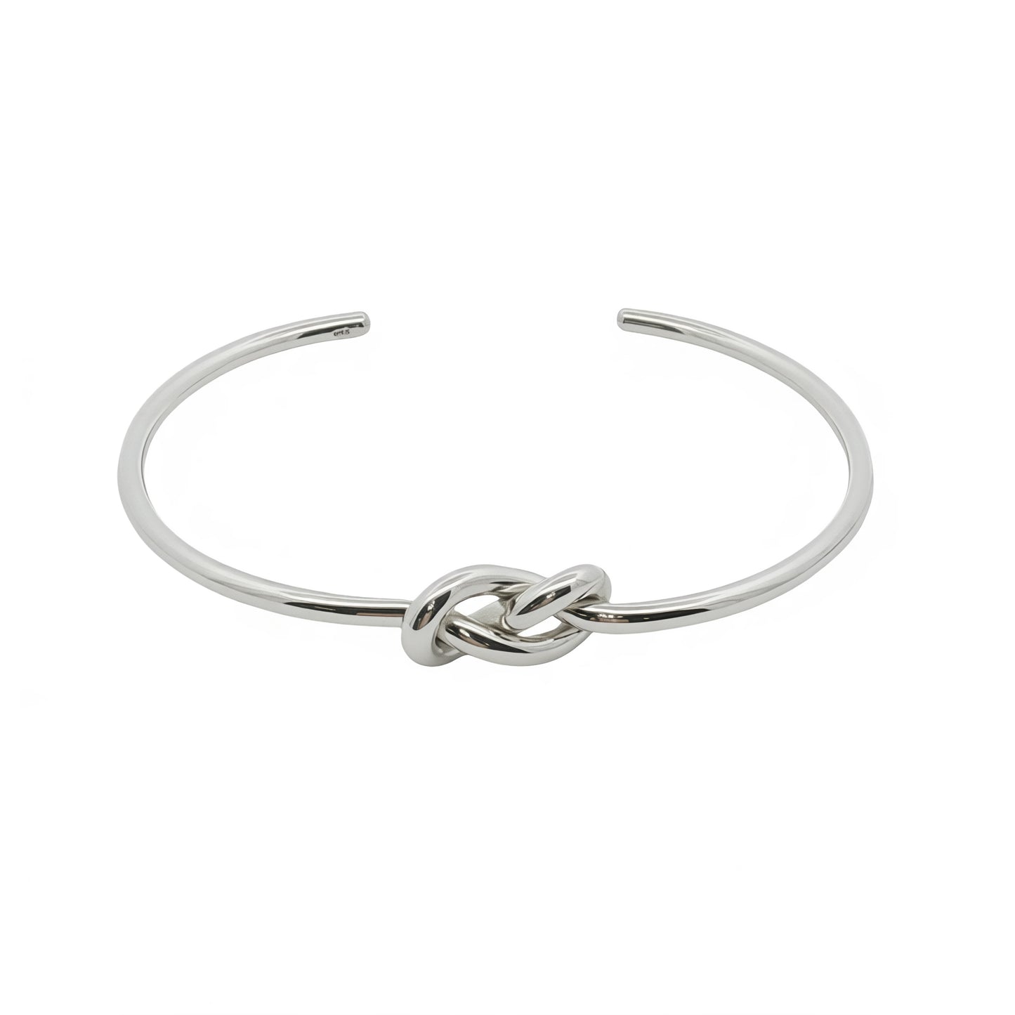 Solid Silver Open Infinty Knot Bangle