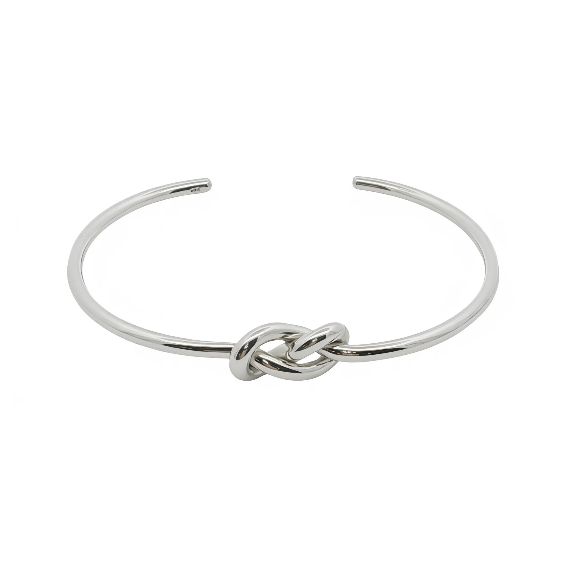 Grace & Co Solid Silver Open Infinty Knot Bangle