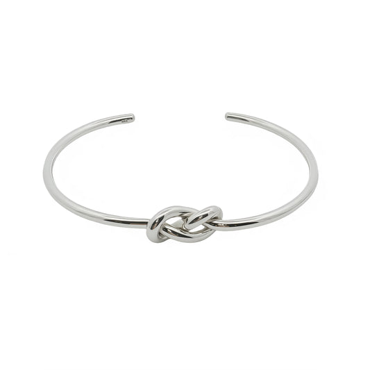 Solid Silver Open Infinty Knot Bangle