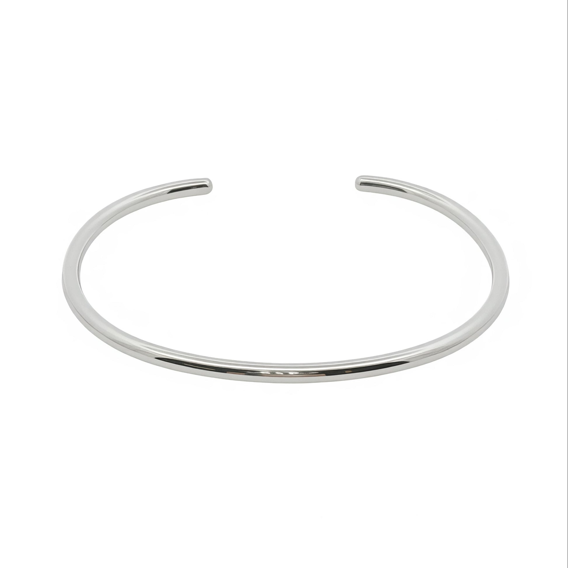 Grace & Co Solid Silver Polished Open Bangle