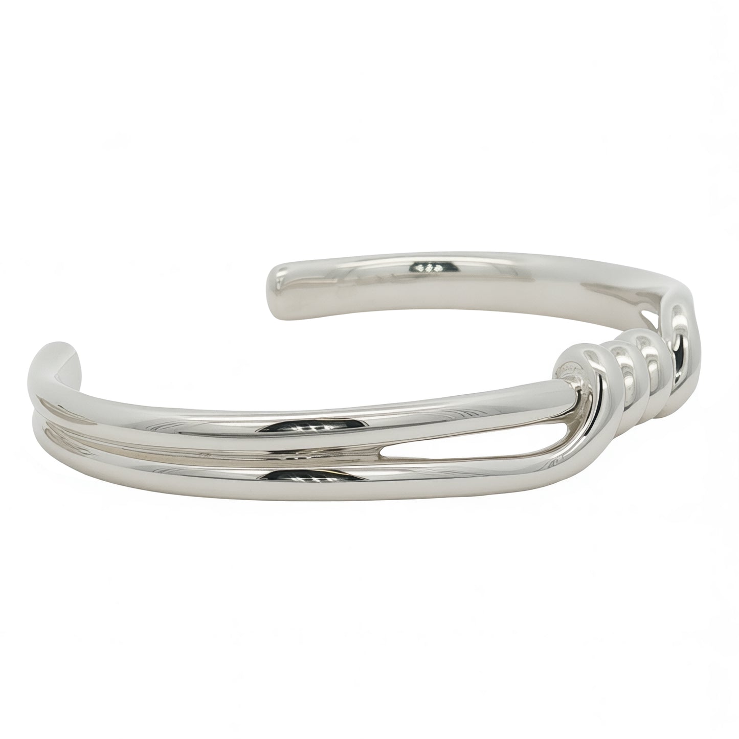 Solid Silver Twisted Knot Bangle