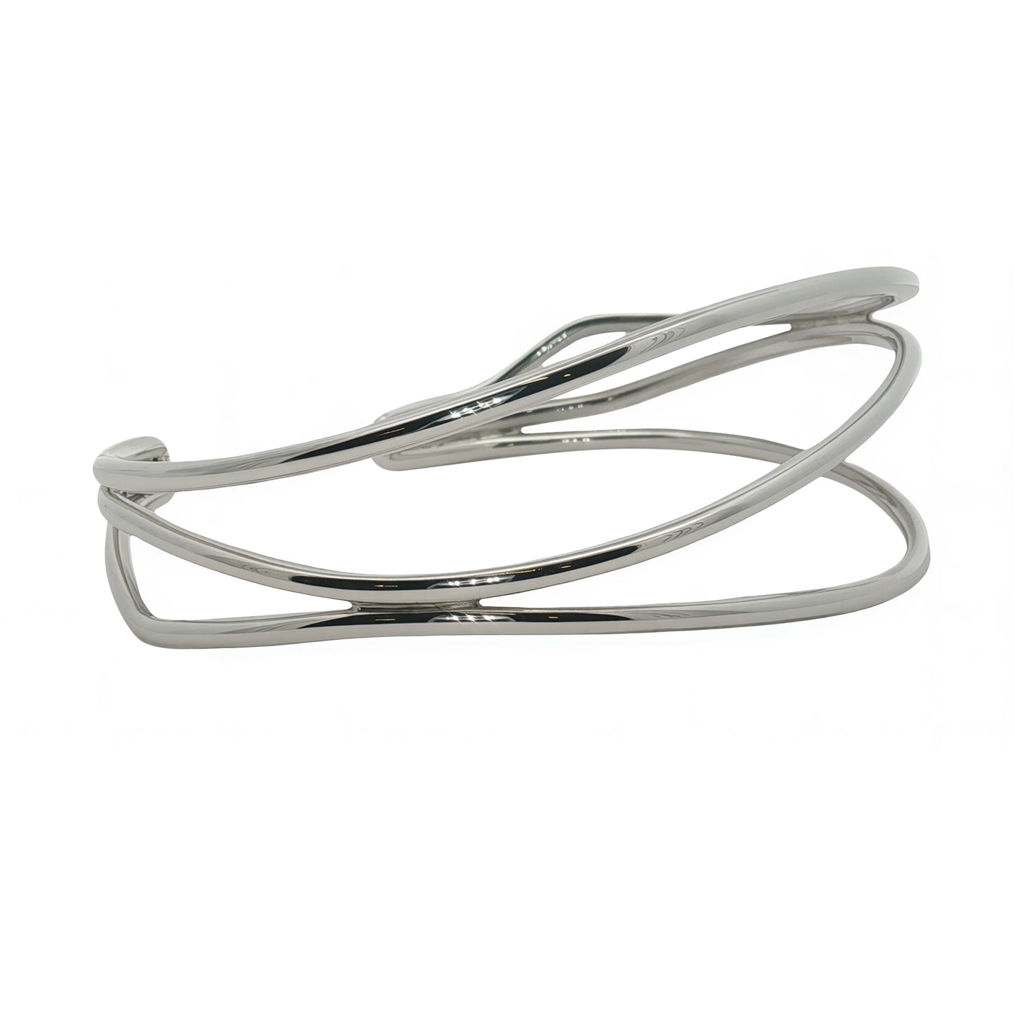 Solid Silver Multi Strand Bangle