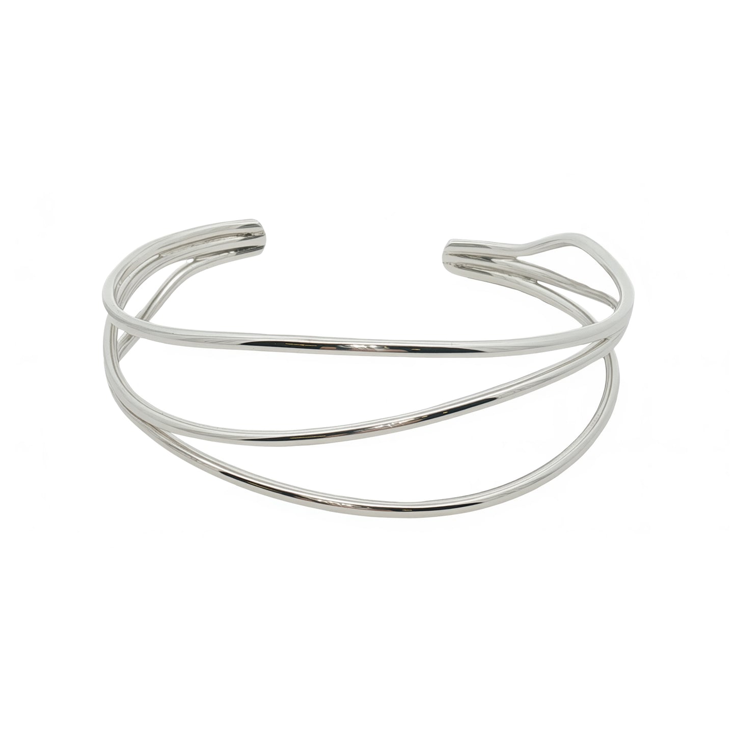 Solid Silver Multi Strand Bangle
