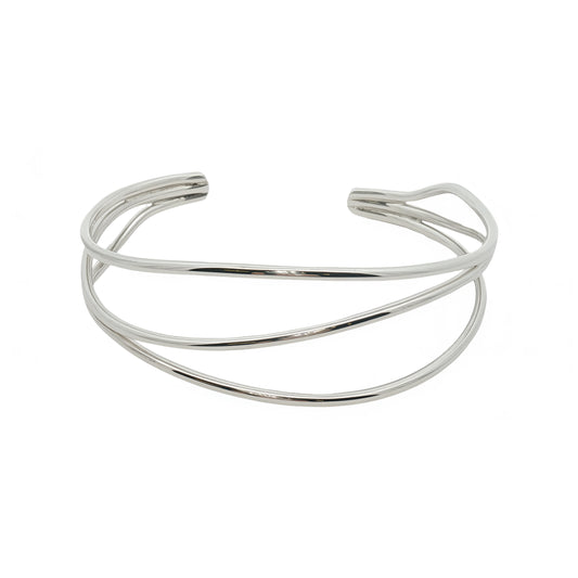 Solid Silver Multi Strand Bangle