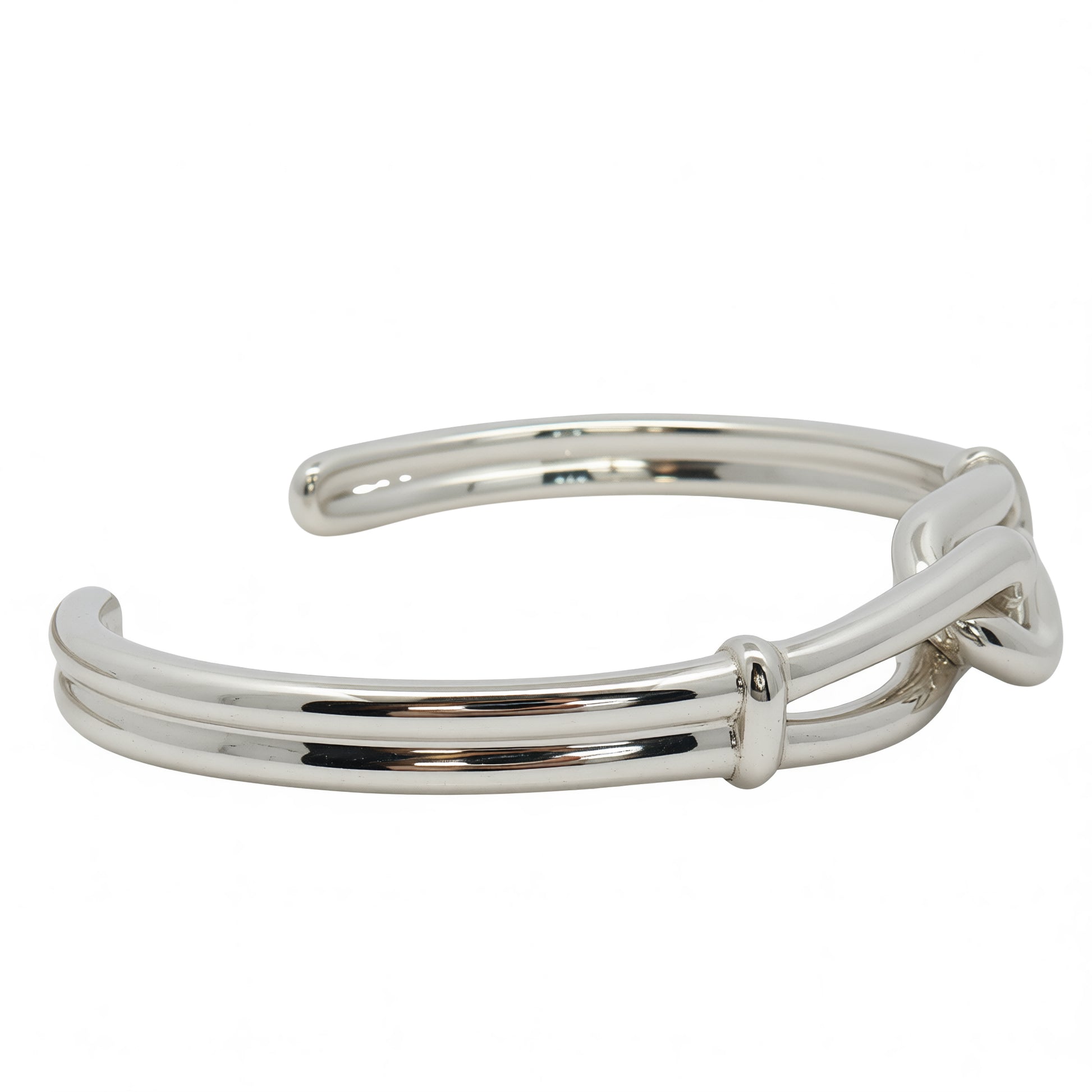 Grace & Co Solid Silver Interlocking Loop Bangle