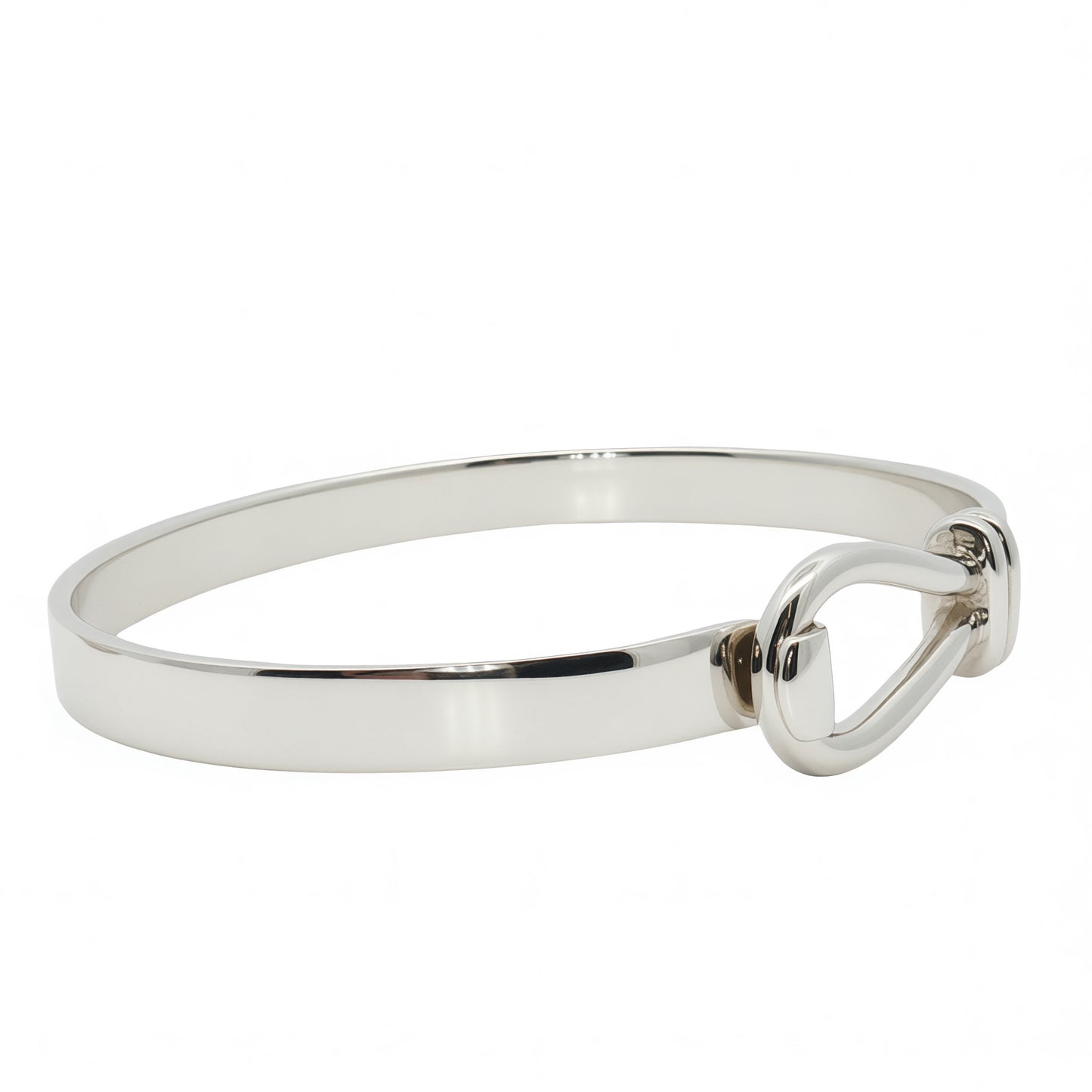 Solid Silver Loop Hook Bangle
