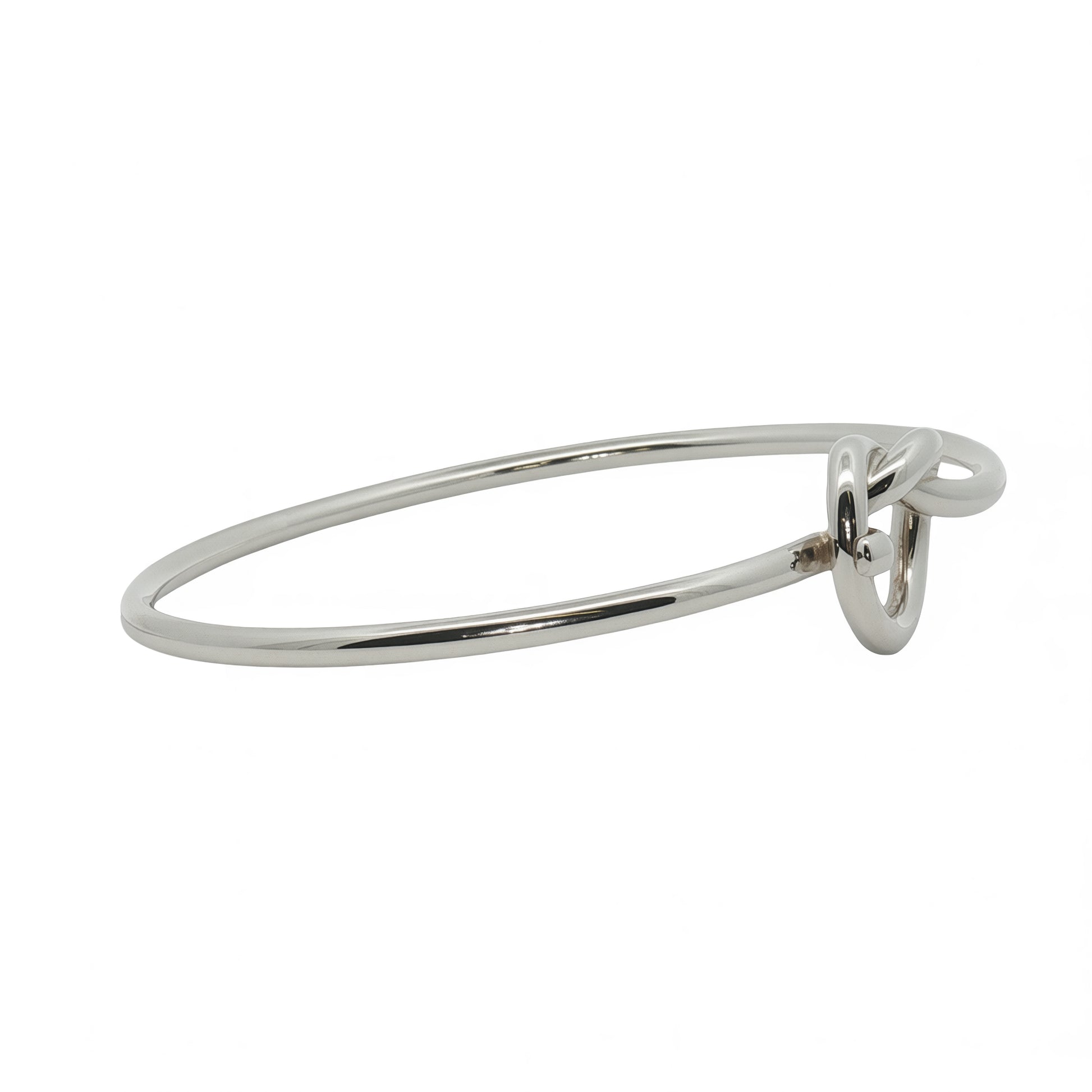 Grace & Co Solid Silver Love Knot Bangle