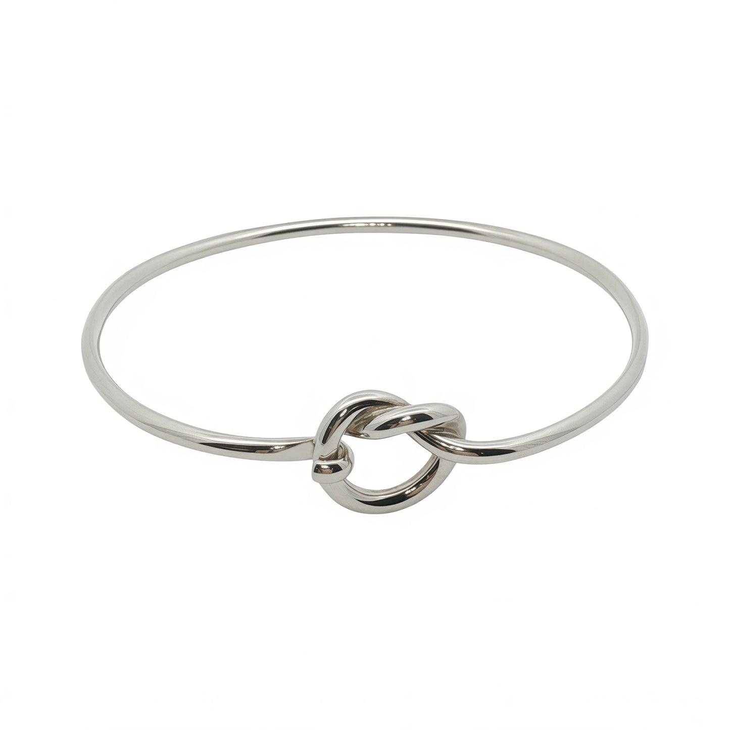 Solid Silver Love Knot Bangle