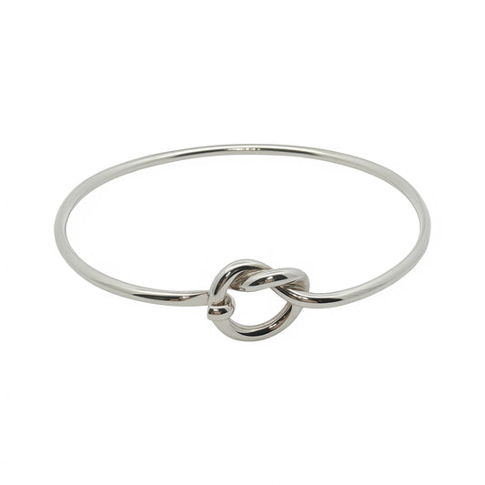Solid Silver Love Knot Bangle
