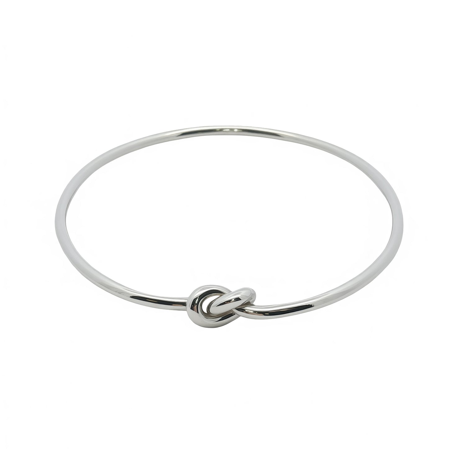 Solid Love Knot Slip-On Bangle