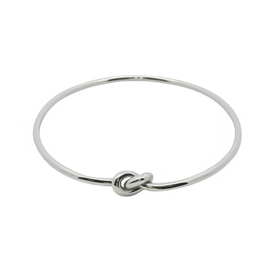 Solid Love Knot Slip-On Bangle