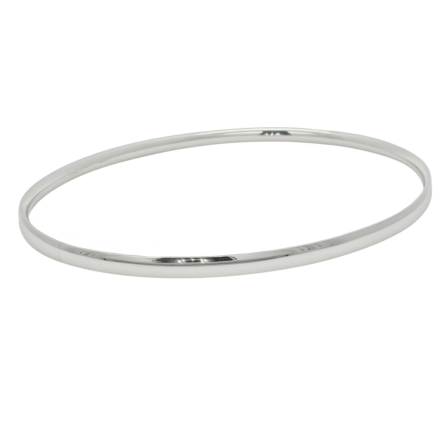 Solid Oval Smooth Slip-On Bangle