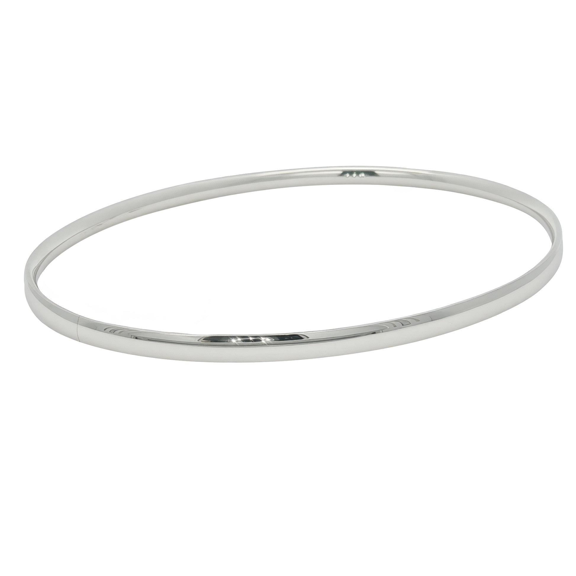 Grace & Co Solid Oval Smooth Slip-On Bangle