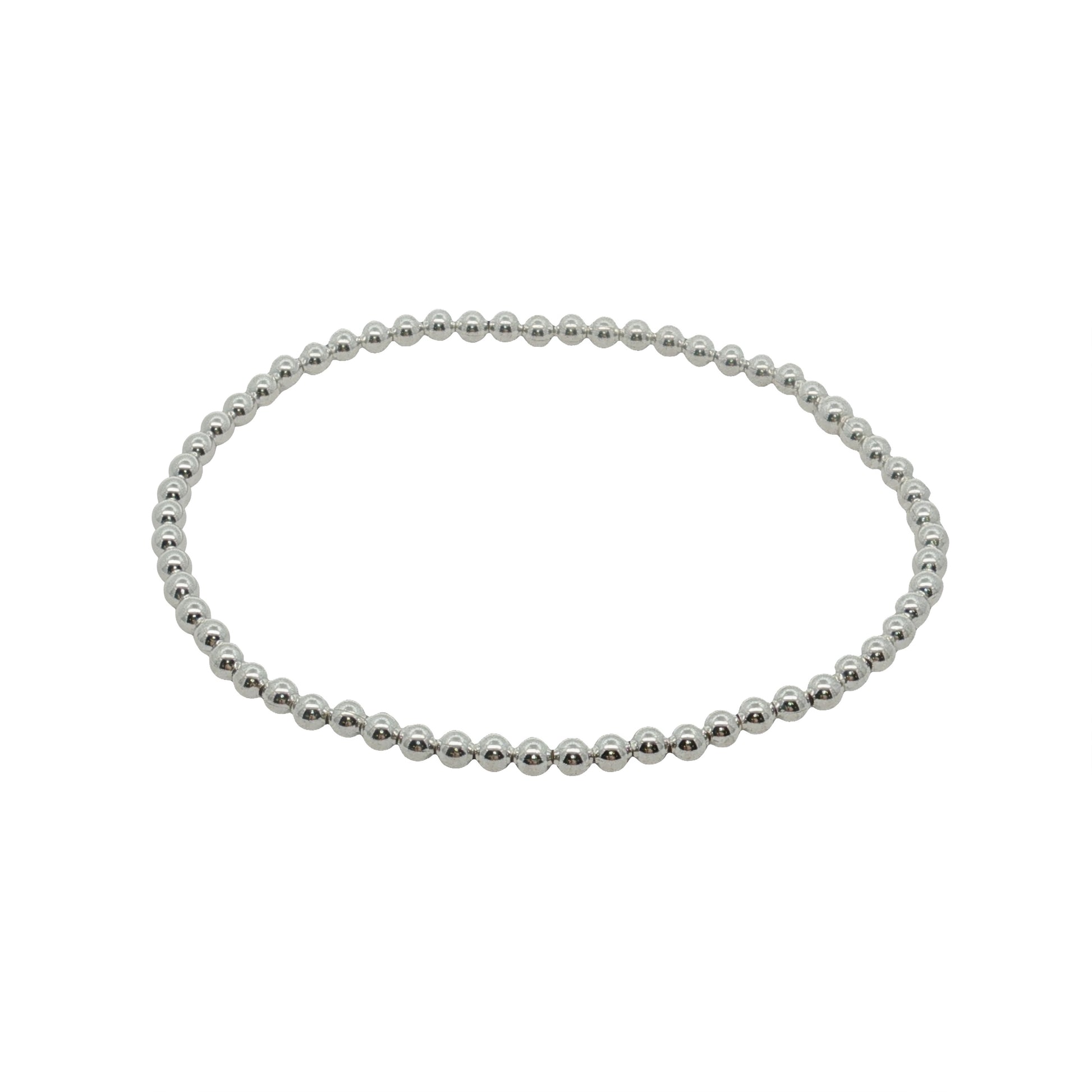 Grace & Co Silver Ball Elastic Bracelet, 18cm