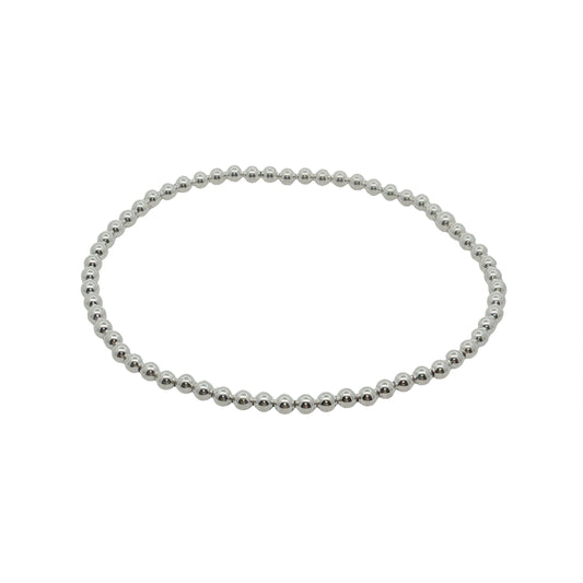 Silver Ball Elastic Bracelet, 18cm