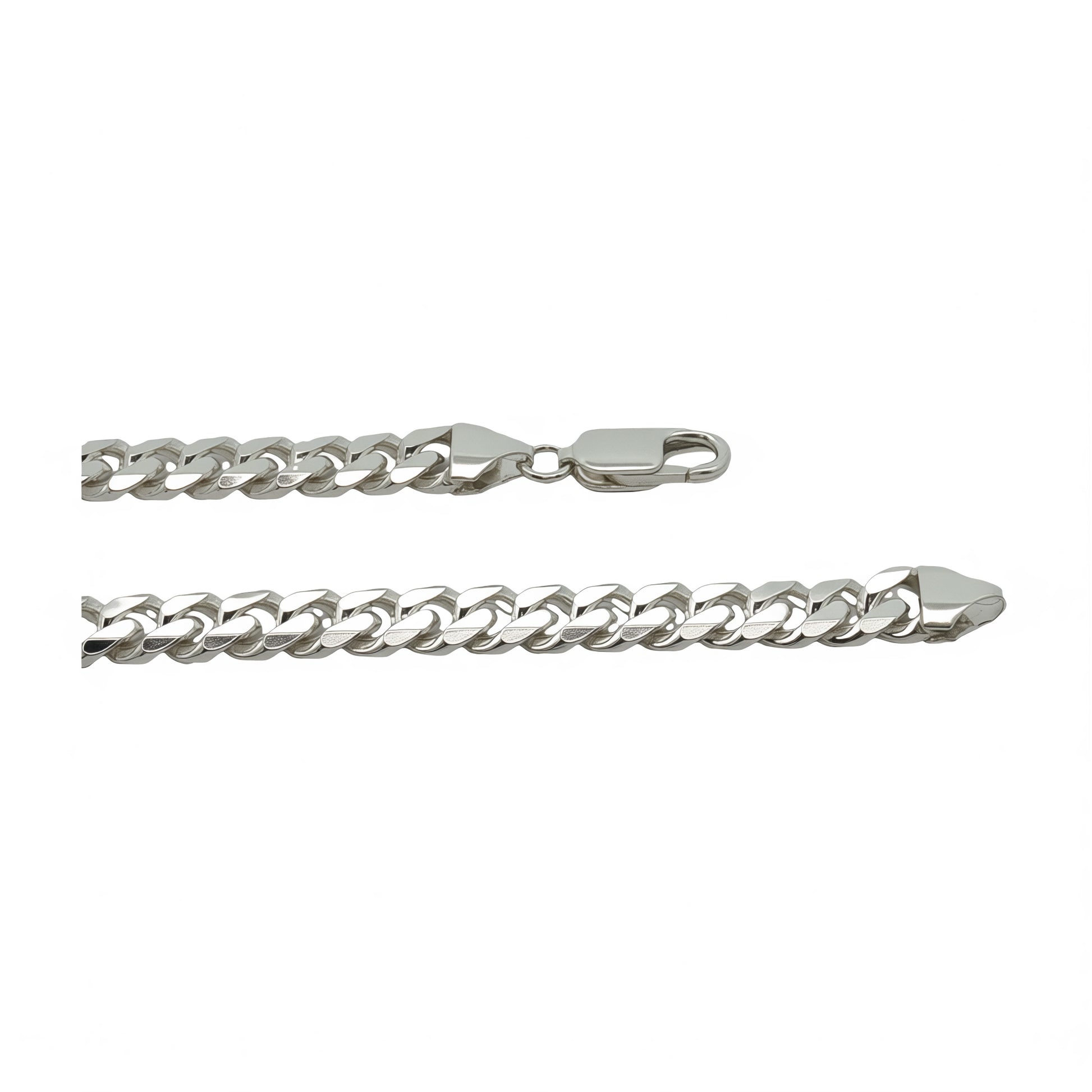Grace & Co Men's Silver Curb Link Chain Bracelet, 21cm