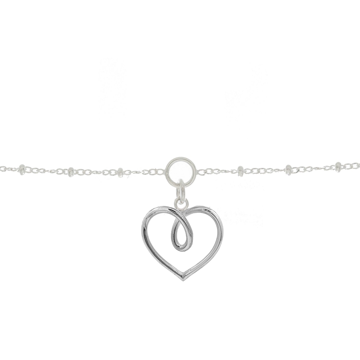Fancy Heart Mum Charm Bracelet in Sterling Silver