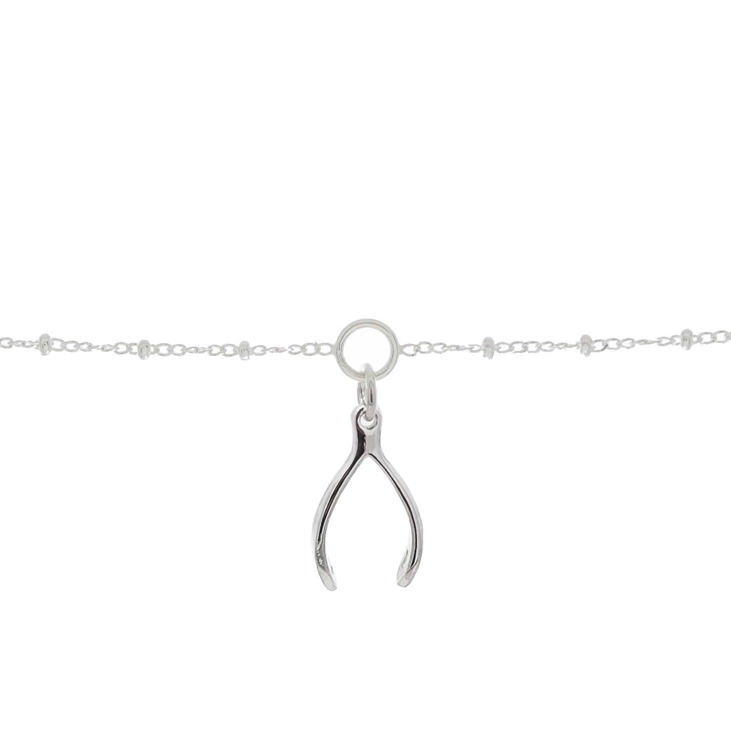 18th Birthday Wishbone Charm Bracelet in Sterling Silver