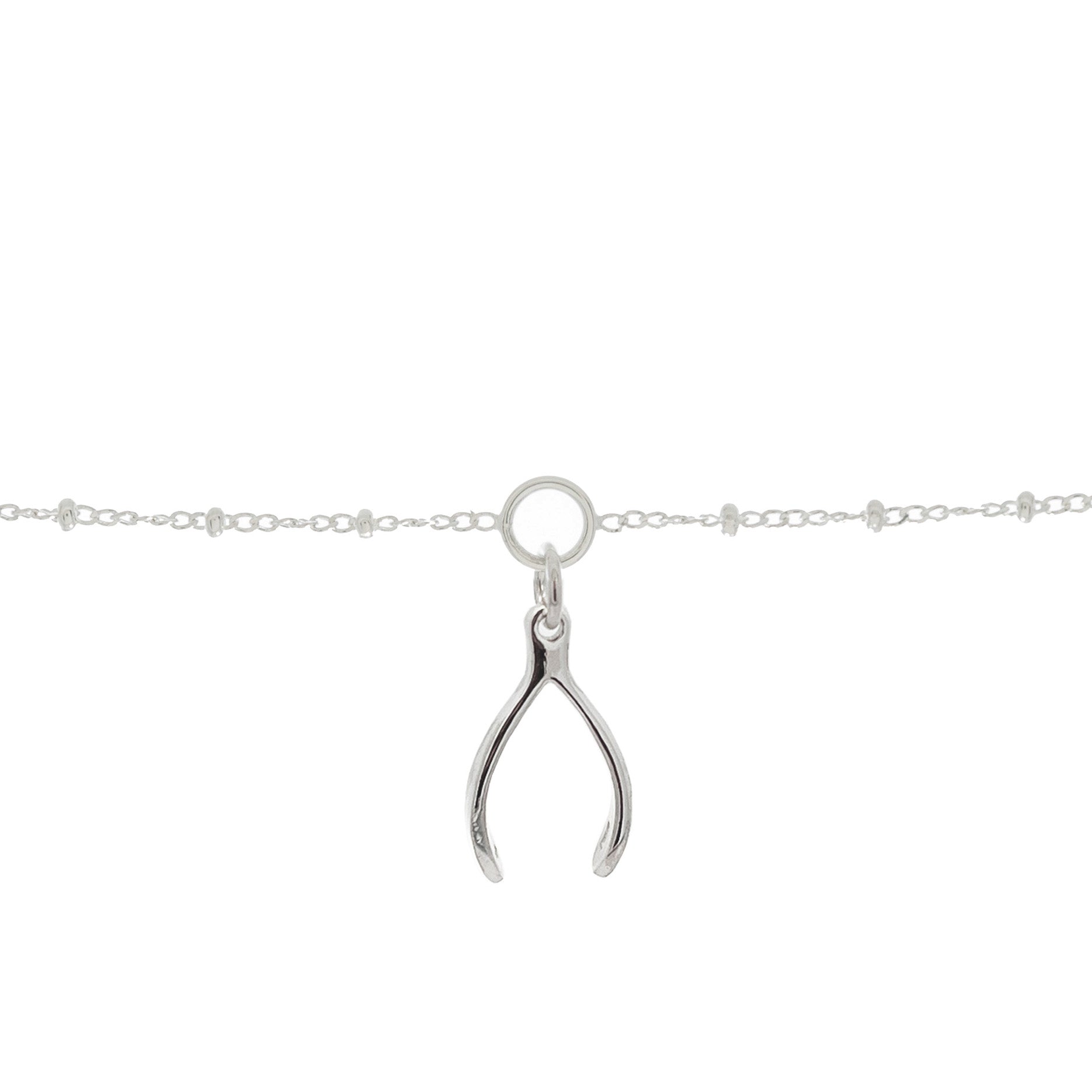 Mantra Jewellery 18th Birthday Wishbone Charm Bracelet in Sterling Silver