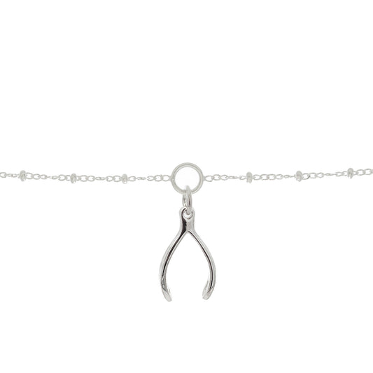 18th Birthday Wishbone Charm Bracelet in Sterling Silver