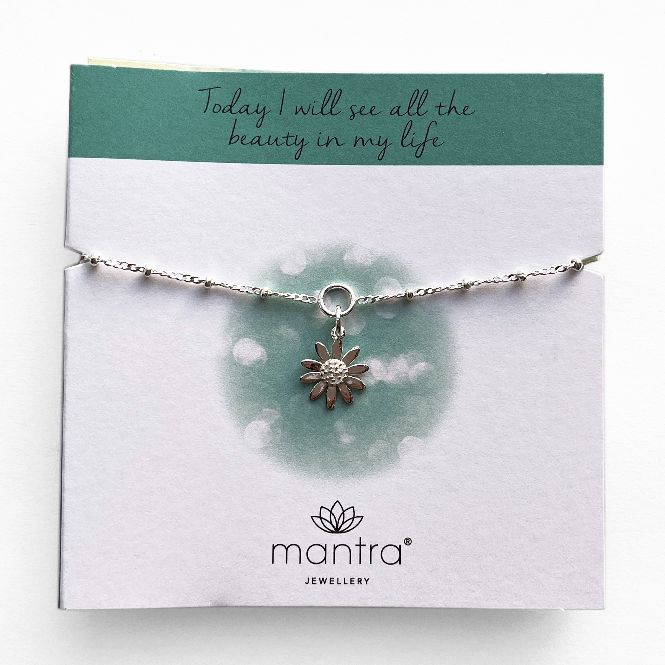 Daisy Charm Bracelet in Sterling Silver