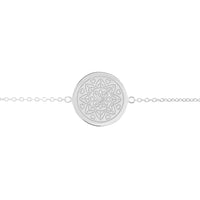 Love Mandala Disc Bracelet in Sterling Silver