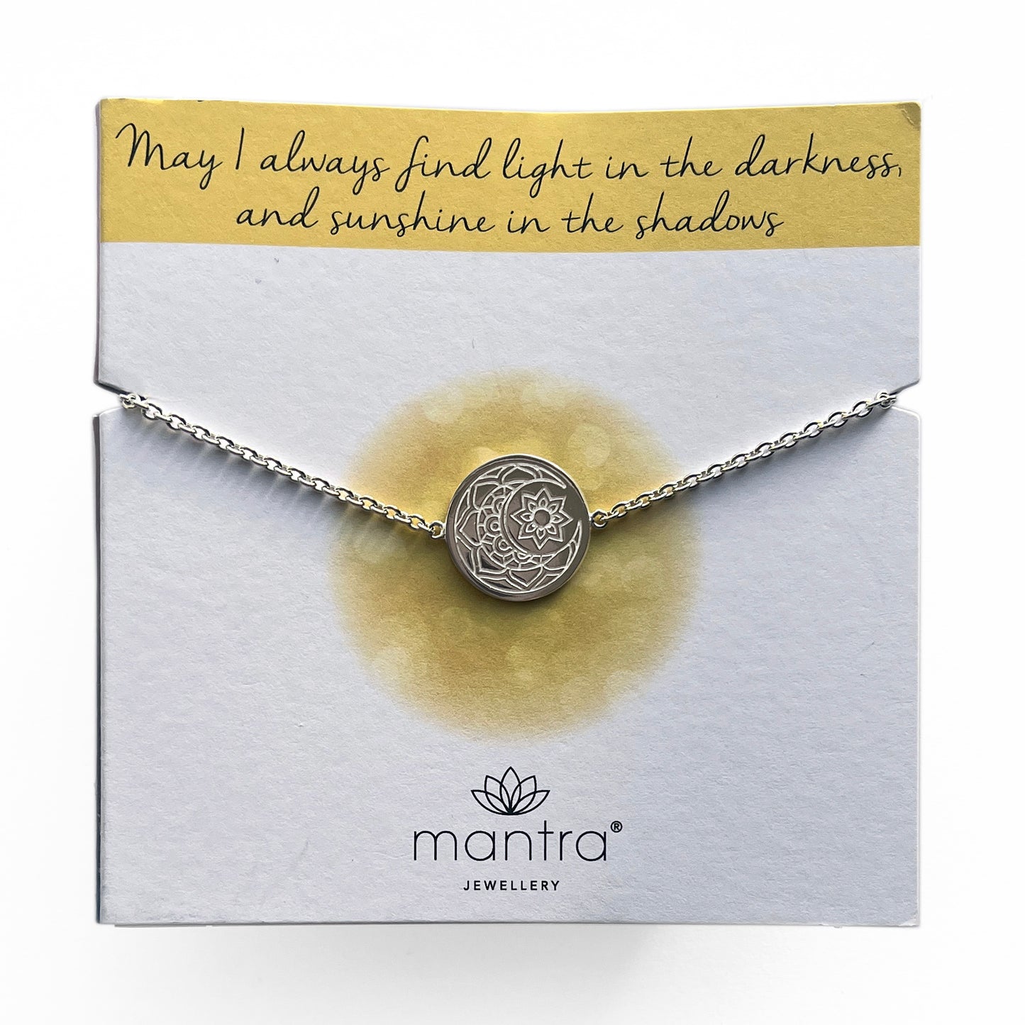 Moon & Sun Disc Bracelet in Sterling Silver