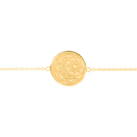 Moon & Sun Disc Bracelet in Gold