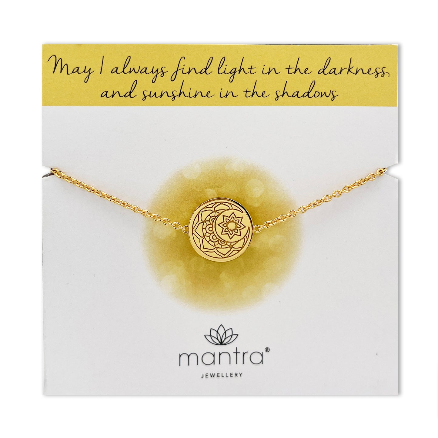 Moon & Sun Disc Bracelet in Gold