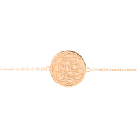 Moon & Sun Disc Bracelet in Rose Gold