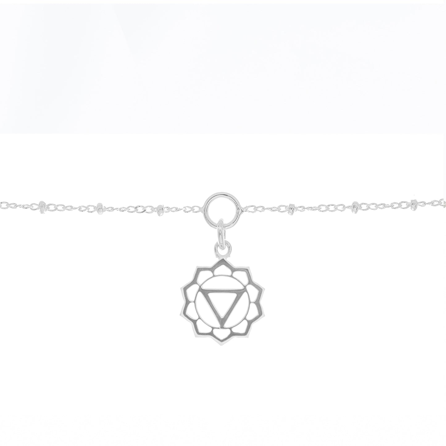 Solar Plexus Chakra Charm Bracelet in Sterling Silver