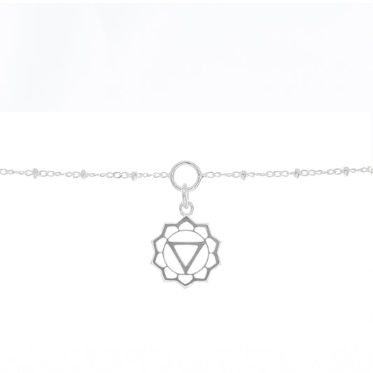 Solar Plexus Chakra Charm Bracelet in Sterling Silver