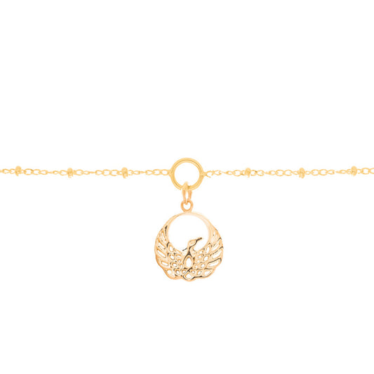 Phoenix Charm Bracelet in Gold