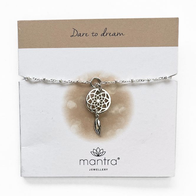 Mantra Jewellery Dreamcatcher Charm Bracelet in Sterling Silver
