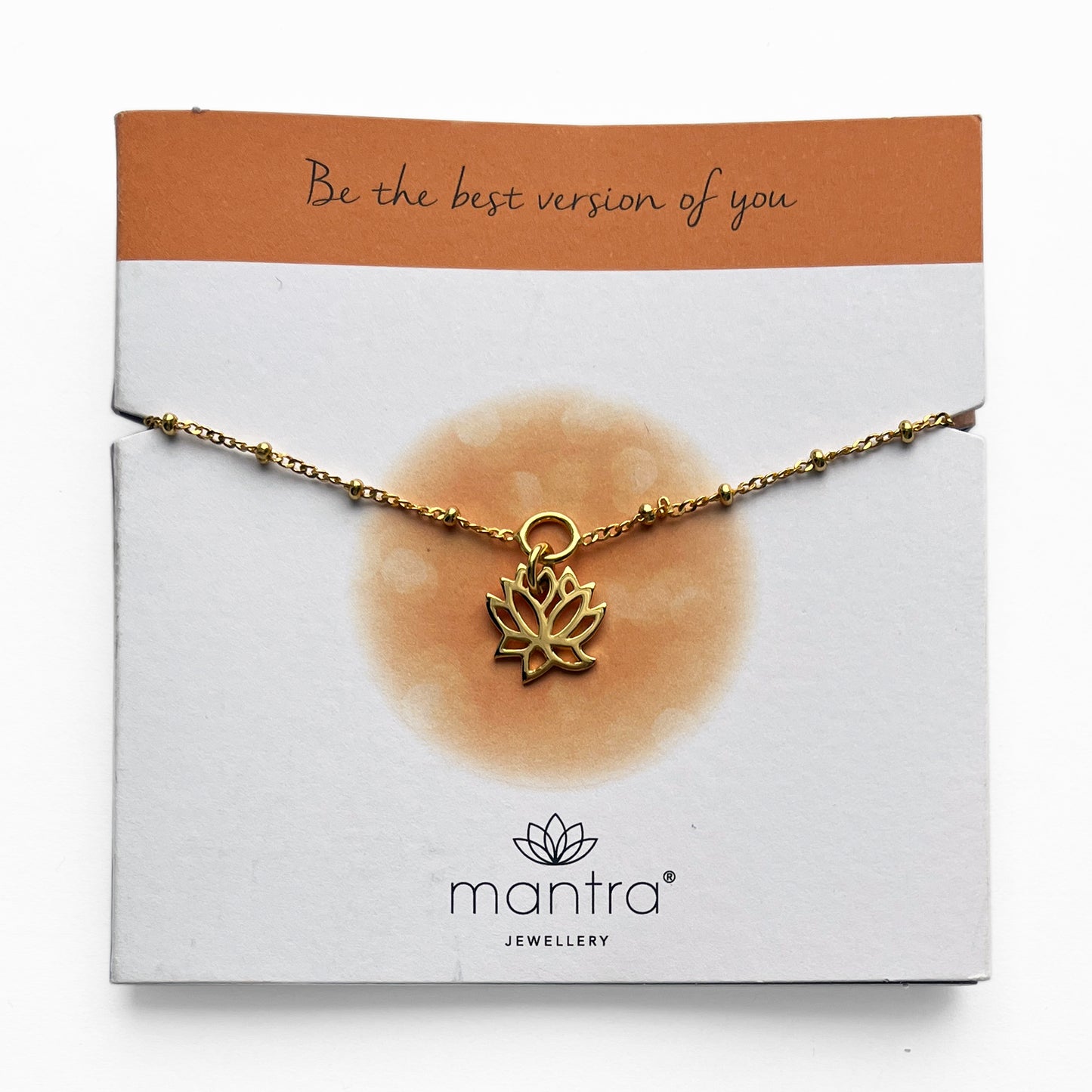 Lotus Charm Bracelet in Gold