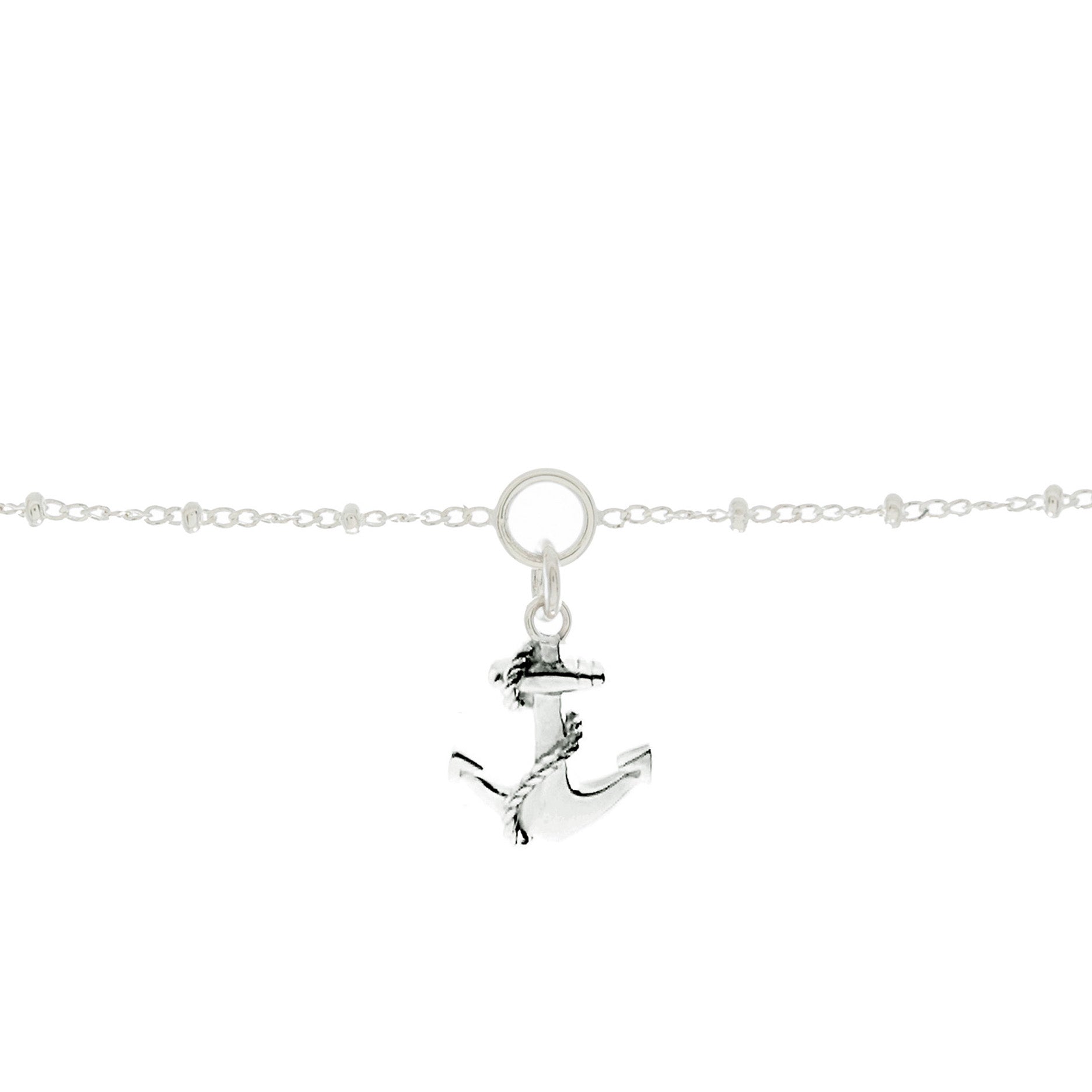 Mantra Jewellery Anchor Charm Bracelet in Sterling Silver